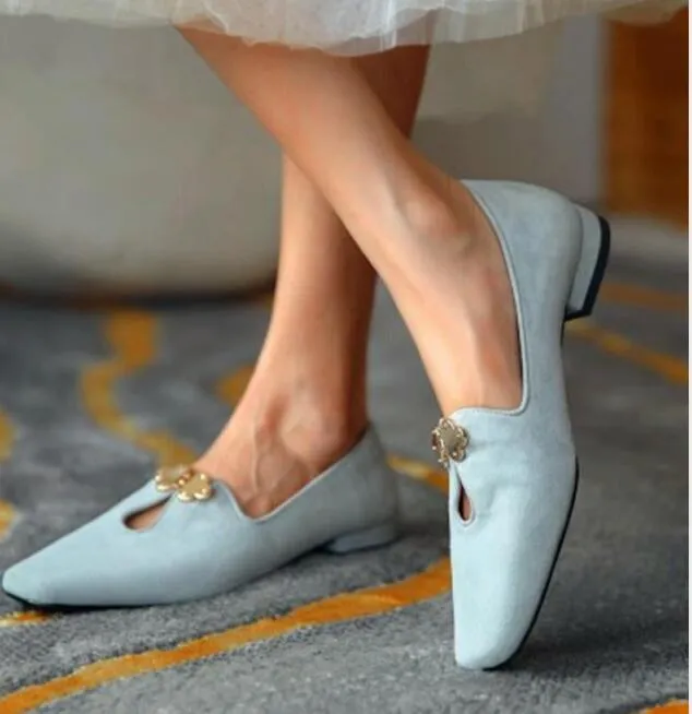 Amozae-Ladies Flat Shoes Round Toe Solid Color Single Shoes Retro Elegant Shoes Casual Office Shoes Lazy Shoe Covers Wear Shoes Women