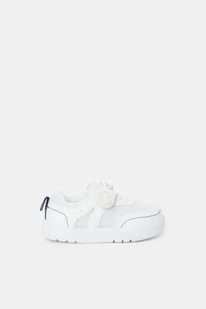 Boys White Velcro Sneakers