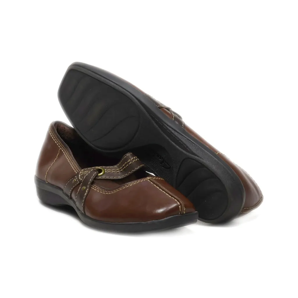 Clarks Slip Ons Leather Brown Colour For Women