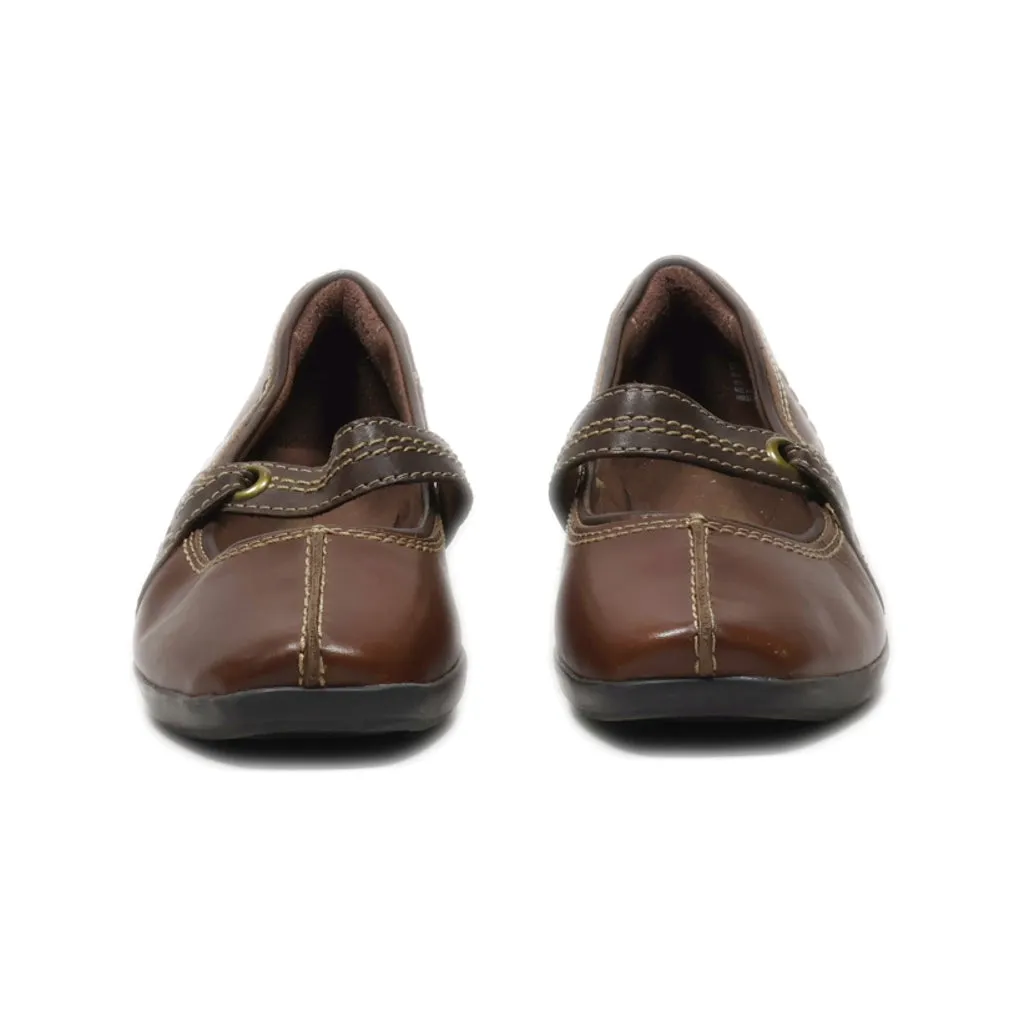 Clarks Slip Ons Leather Brown Colour For Women