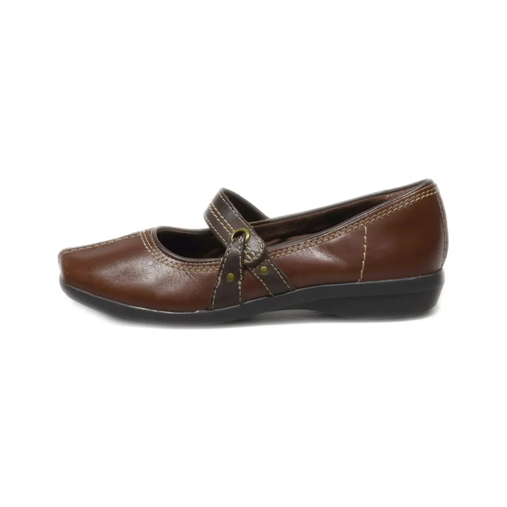 Clarks Slip Ons Leather Brown Colour For Women