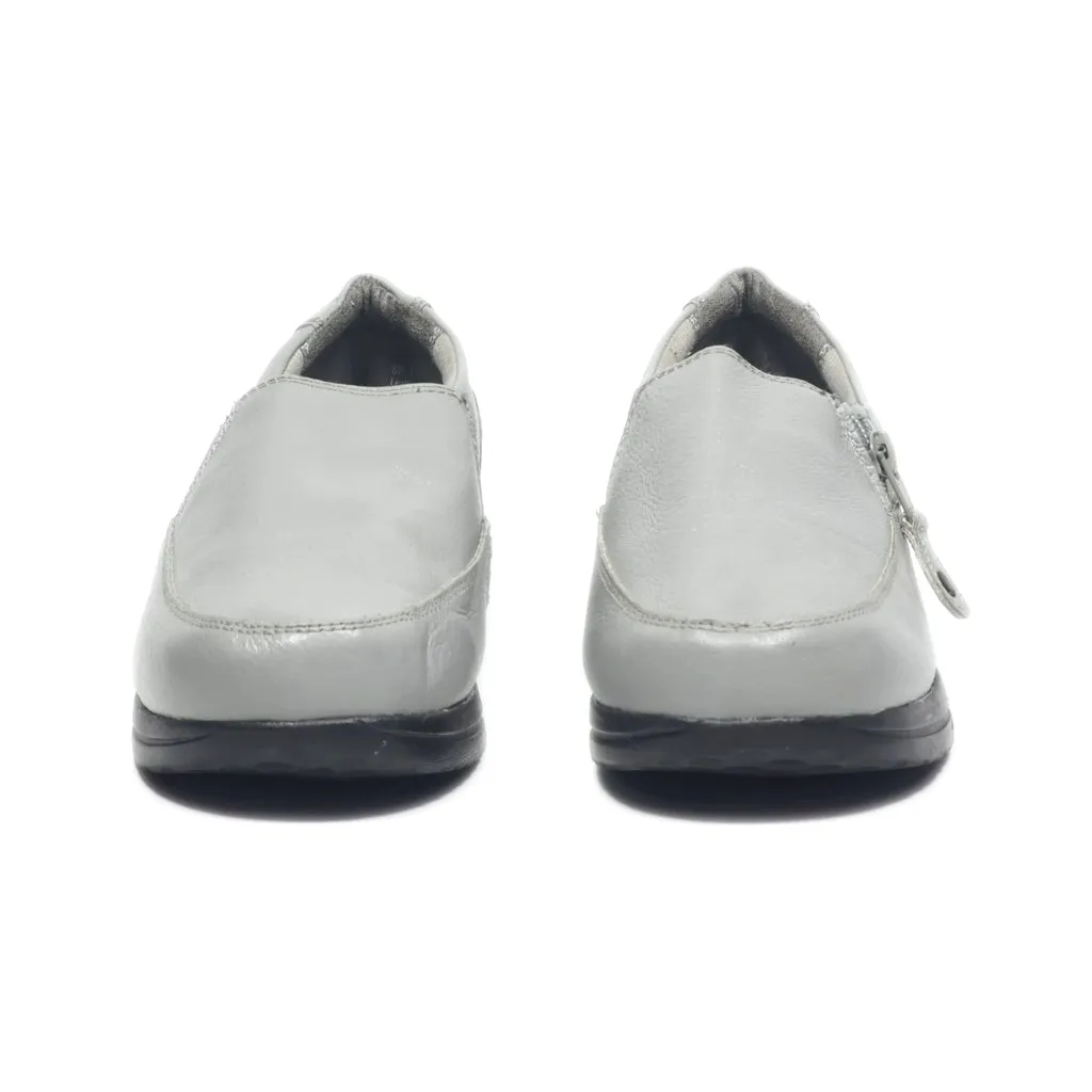 Dr. Scholl'S Slip Ons Leather Grey Colour For Women