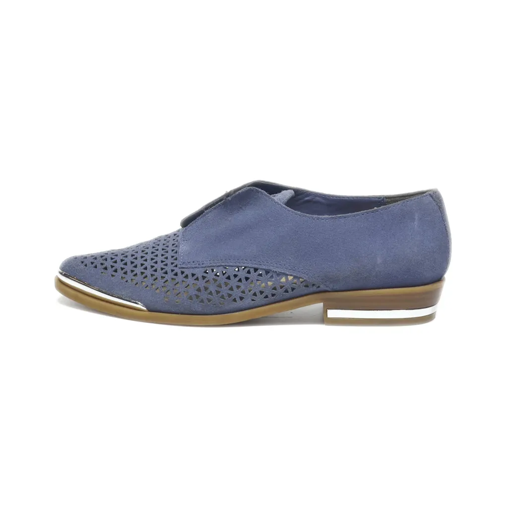 Fergie Inca Slip Ons Leather Blue Colour For Women