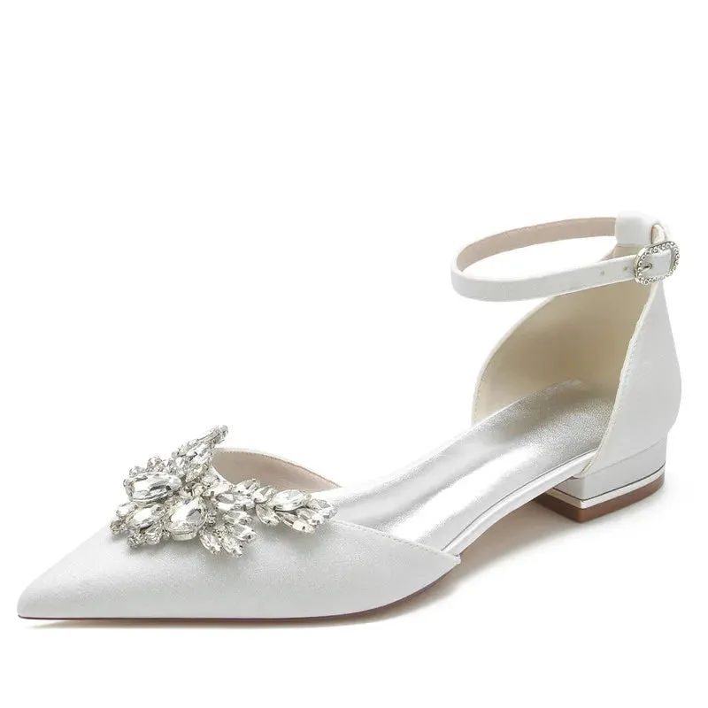 Funki Buys | Shoes | Women's Crystal Beaded  Bridal Prom Flats