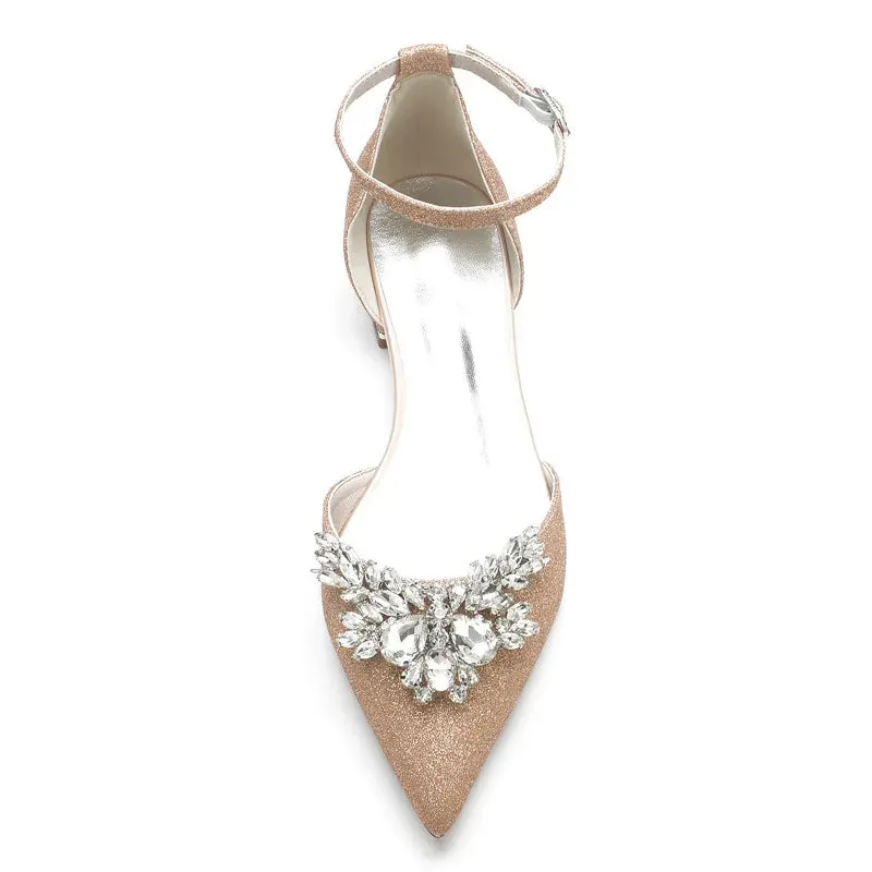 Funki Buys | Shoes | Women's Crystal Beaded  Bridal Prom Flats