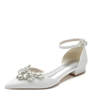 Funki Buys | Shoes | Women's Crystal Beaded  Bridal Prom Flats