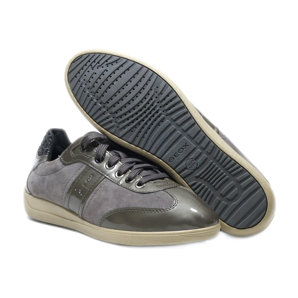 Geox Low-Top Sneakers Leather Grey Colour For Women