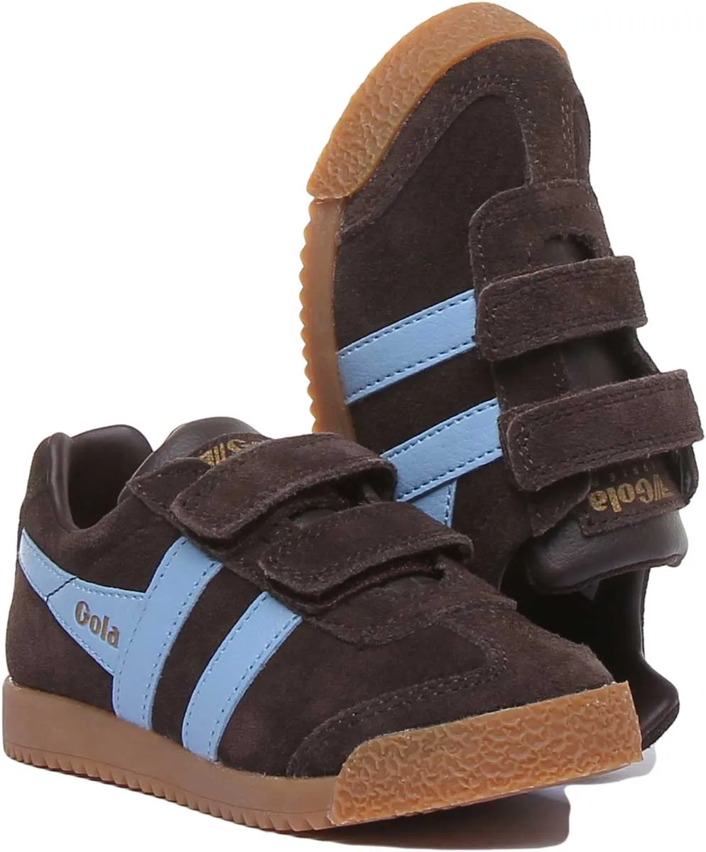 Gola Classics Harrier With Velcro Straps In Dark Brown