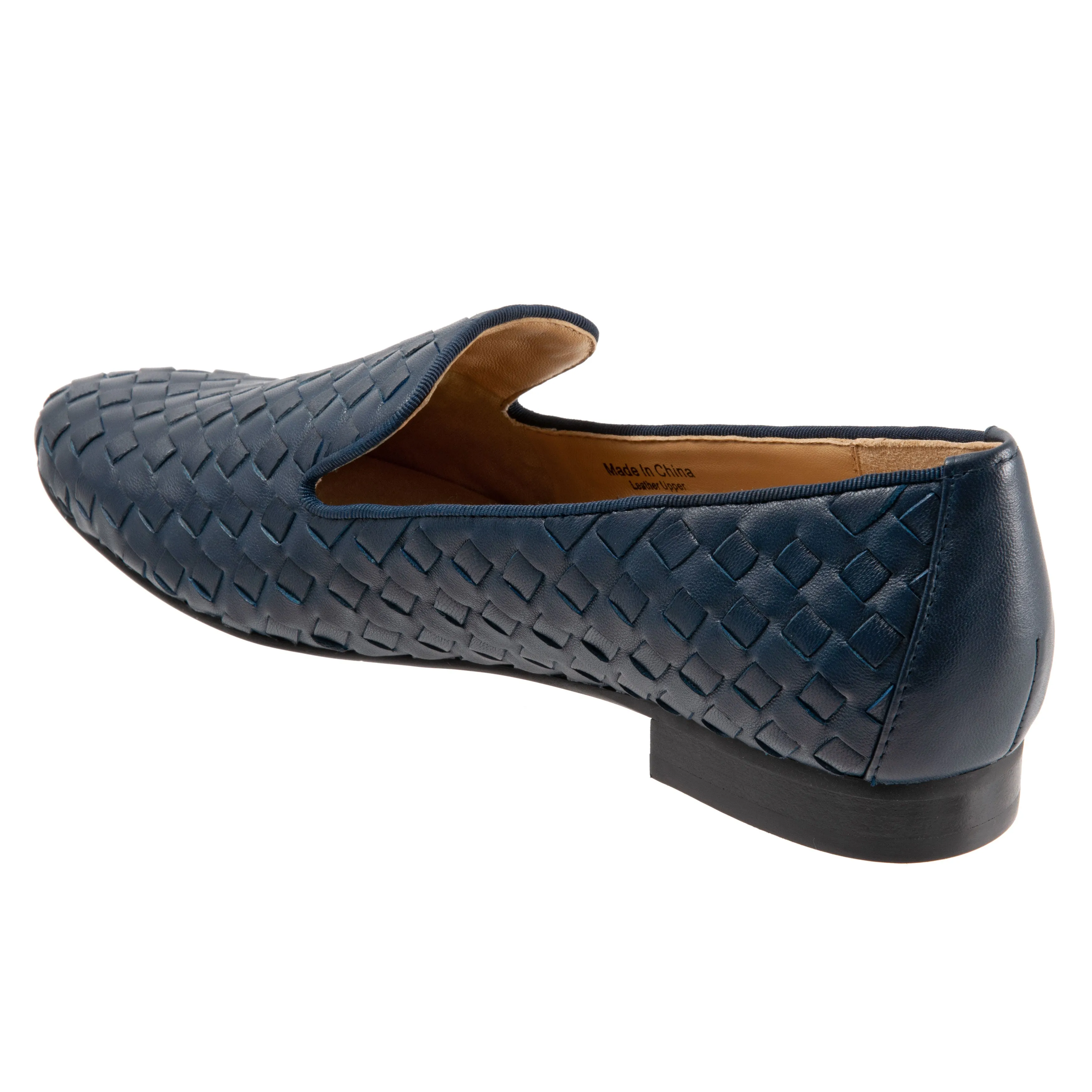 Gracie Navy Casual Leather Shoes