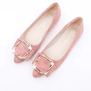 Hnzxzm Fashion Flats for Women Single Shoes Pointed toe Elegant Office Lady Shoes Soft Brand Women Flats Blue Pink Black A4542