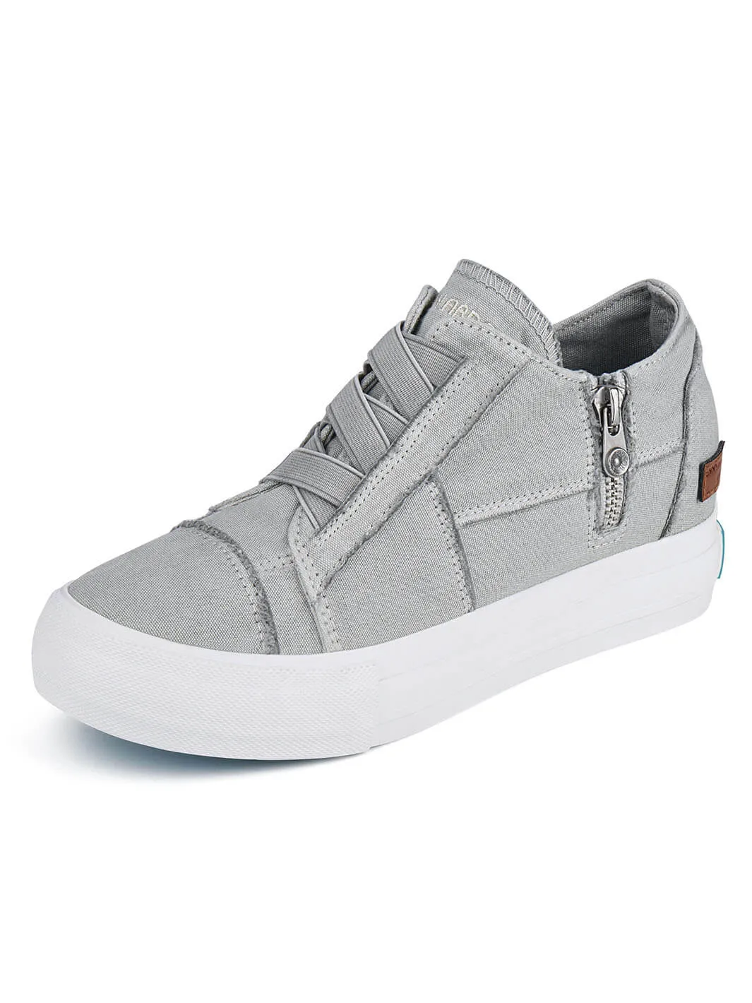 JENN ARDOR Women Casual Slip On Canvas High-Top Platform With Zipper Sneaker