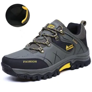 Kaegreel Men's Outdoor Non Slip Lace Up Plush Climbing Hiking Shoes