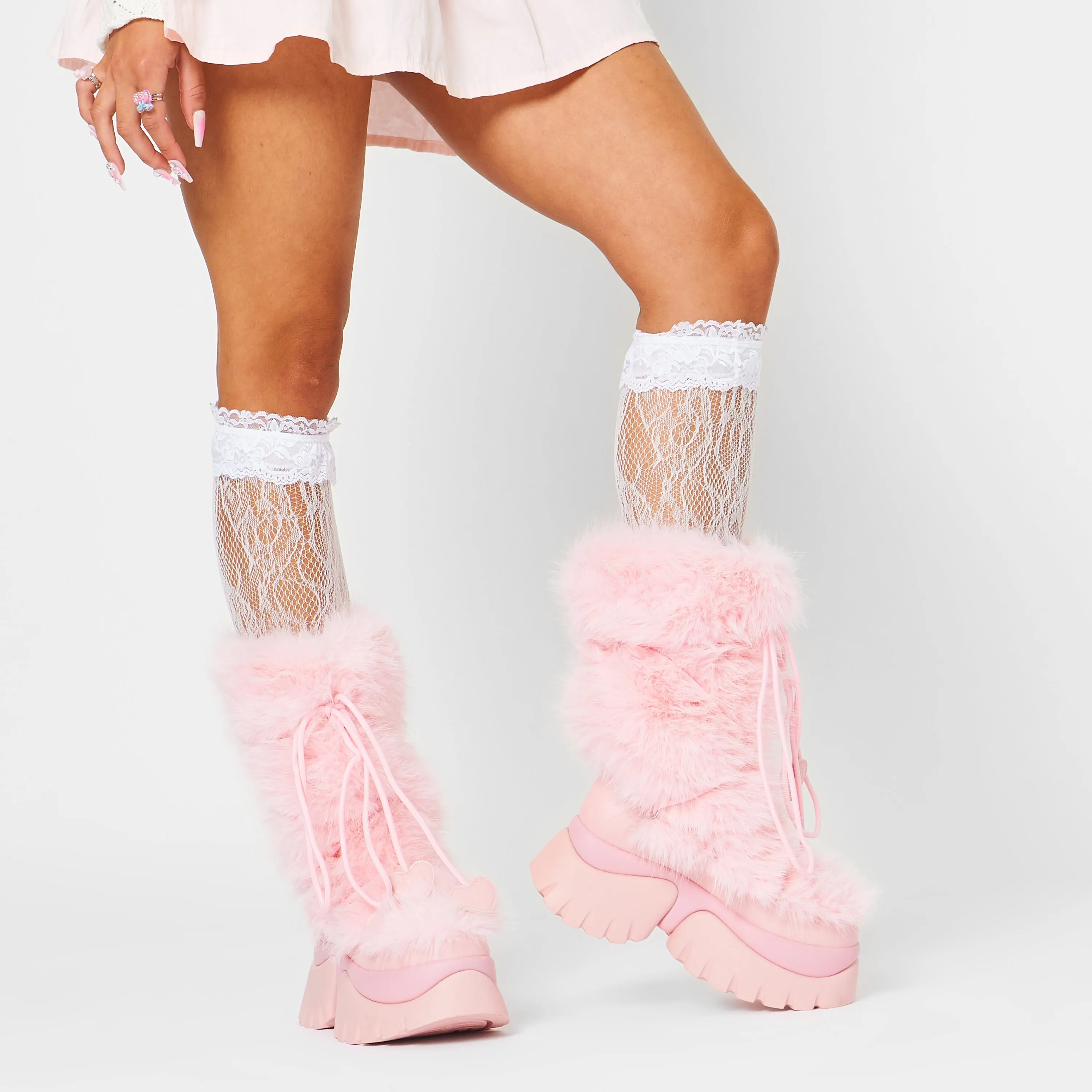 Kawaii Sasquatch Fluffy Snow Boots - Pink