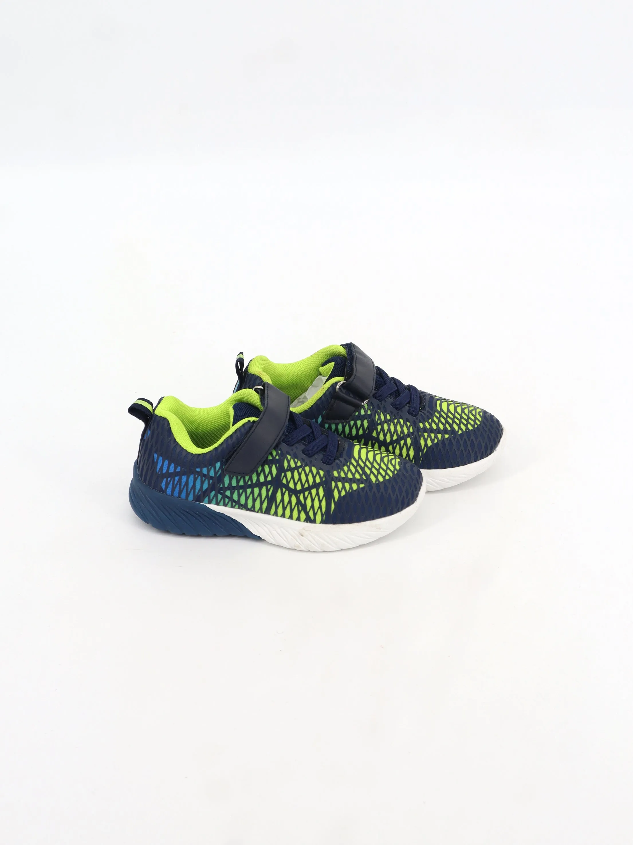 Kid's Boy Textured Sneakers,Navy/Light Green