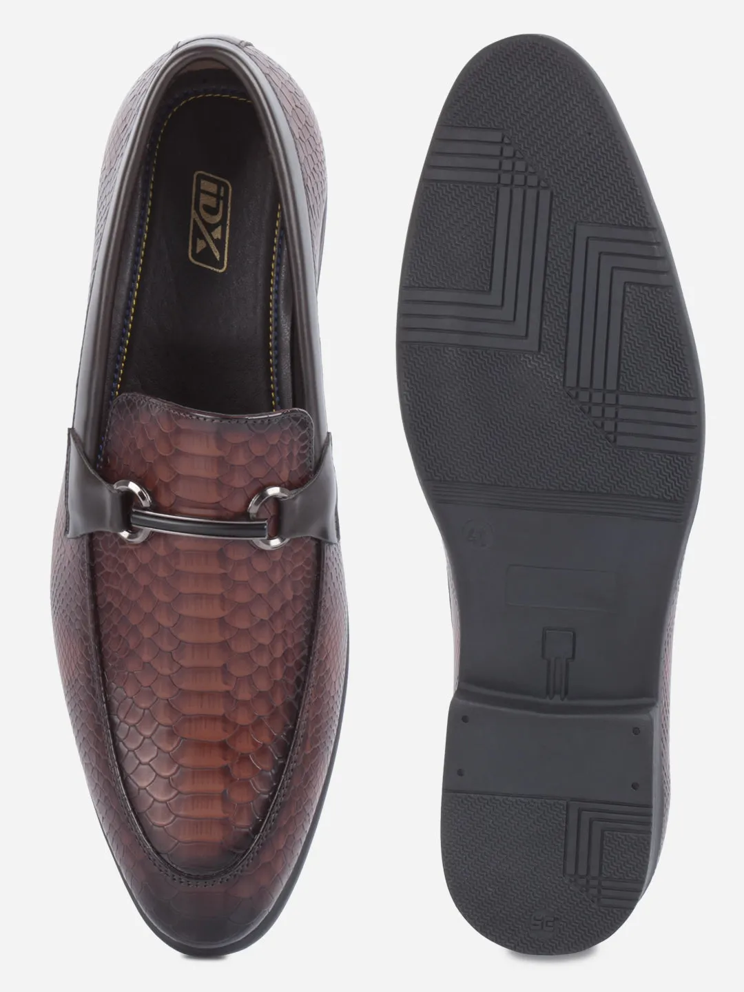 Men's Brown Semi Fomal Formal Slip On (IX1087)