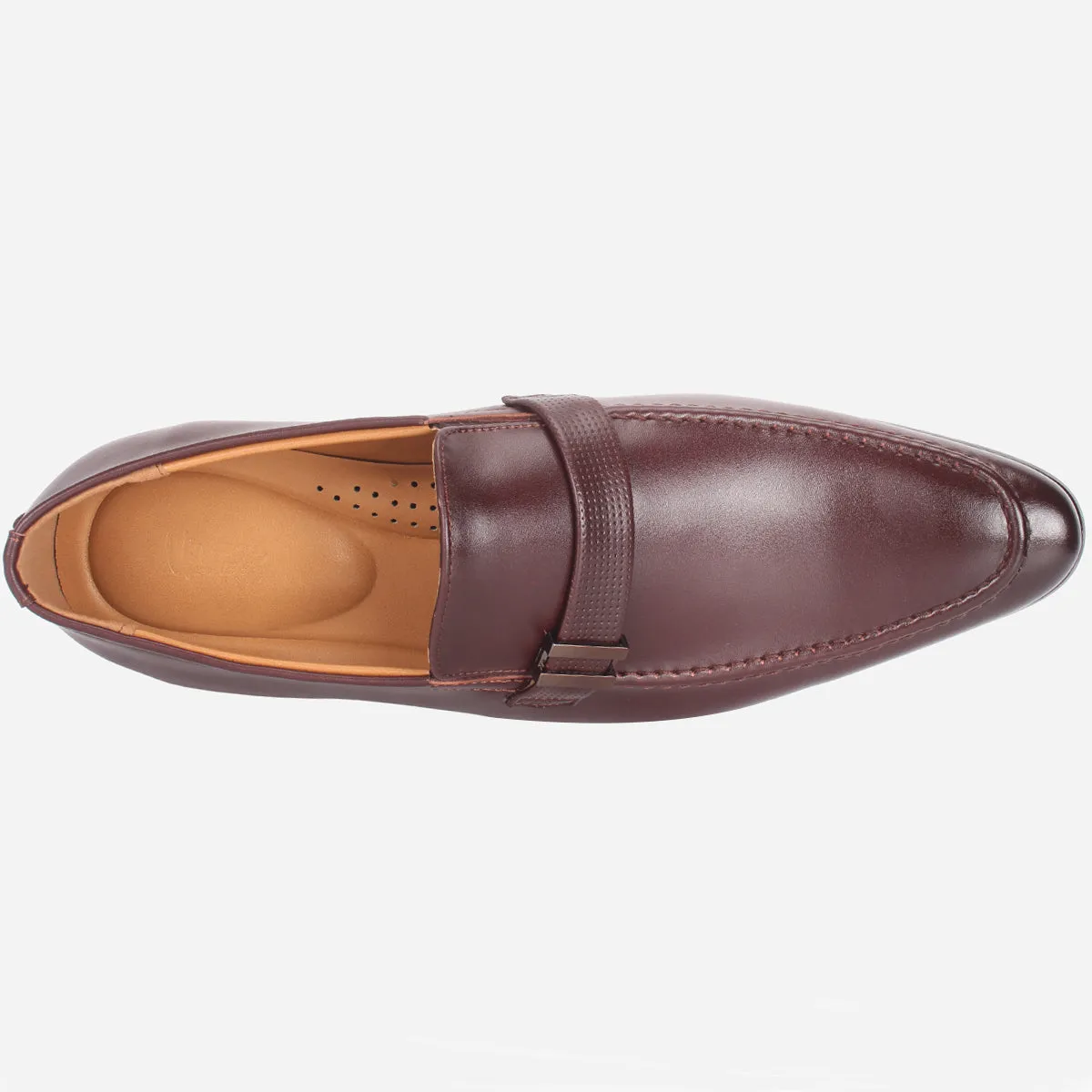 Mens "HUZIM" Leather Office Formal Slide In Shoes