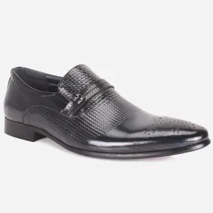 Mens "MILANO" Leather Dress Formal Slide In Shoes