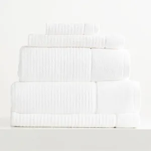 Renee Taylor Cambridge Textured 5 Piece Snow Towel Pack