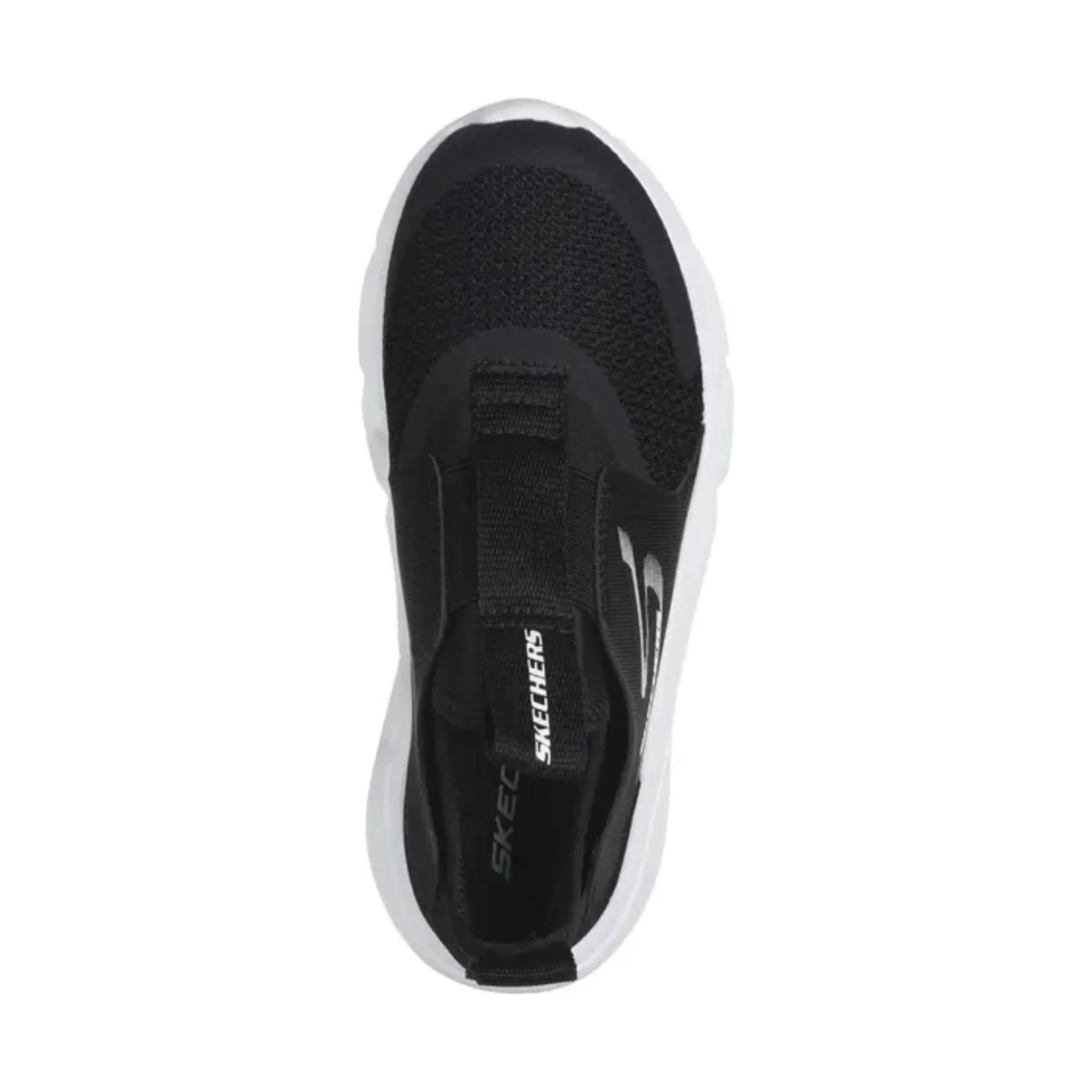 Skechers Kids' Skech Faster Slip On Shoes - Black/White - ONLINE STORE CREDIT/EXCHANGE ONLY