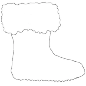 Snow boot outline