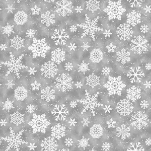 Snow Crew -1288-90- Snowflakes - Grey