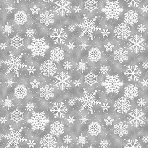 Snow Crew -1288-90- Snowflakes - Grey