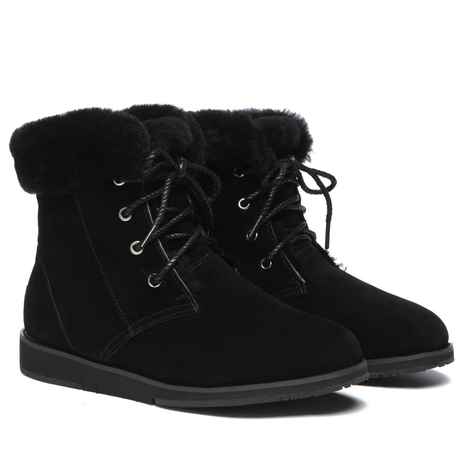 TARRAMARRA Lace Up Ankle Fashion Sheepskin Women UGG Boots Bonnie