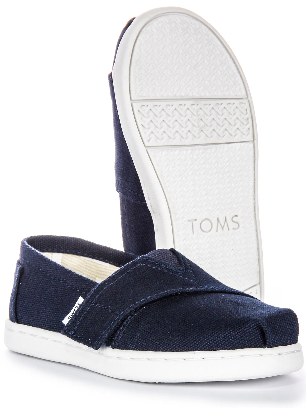 Toms Alpargata Canva In Navy For Toddler