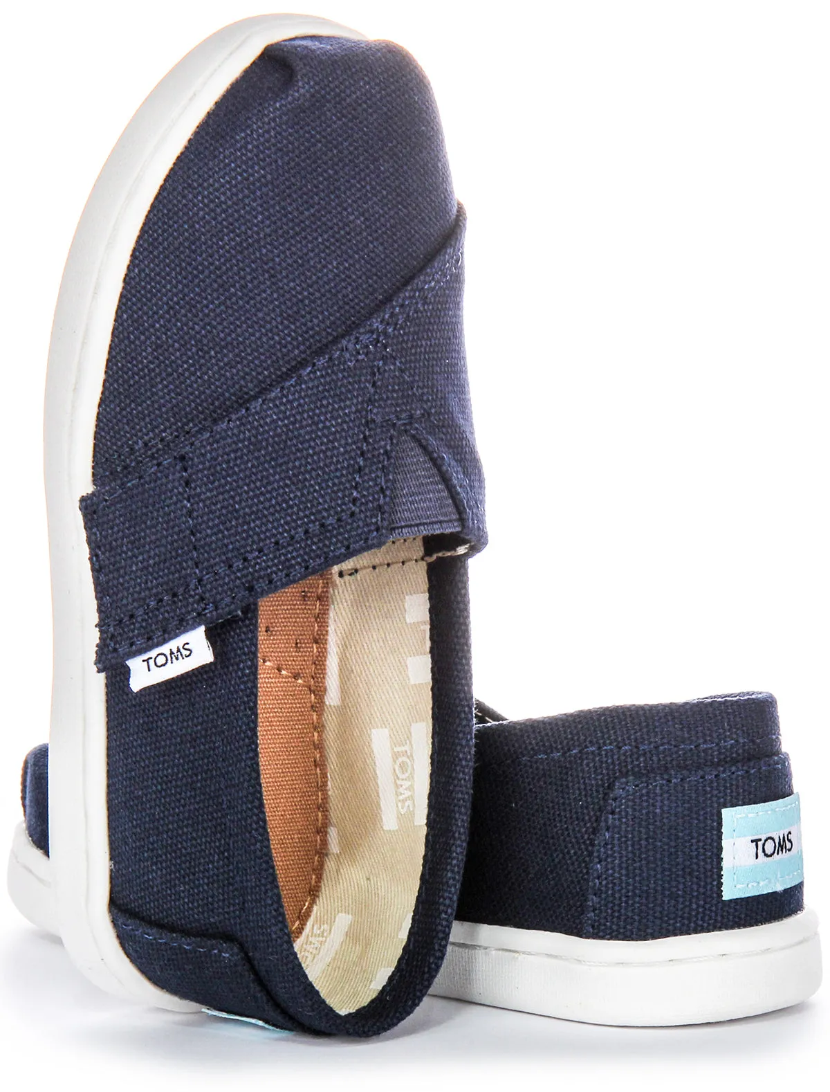 Toms Alpargata Canva In Navy For Toddler