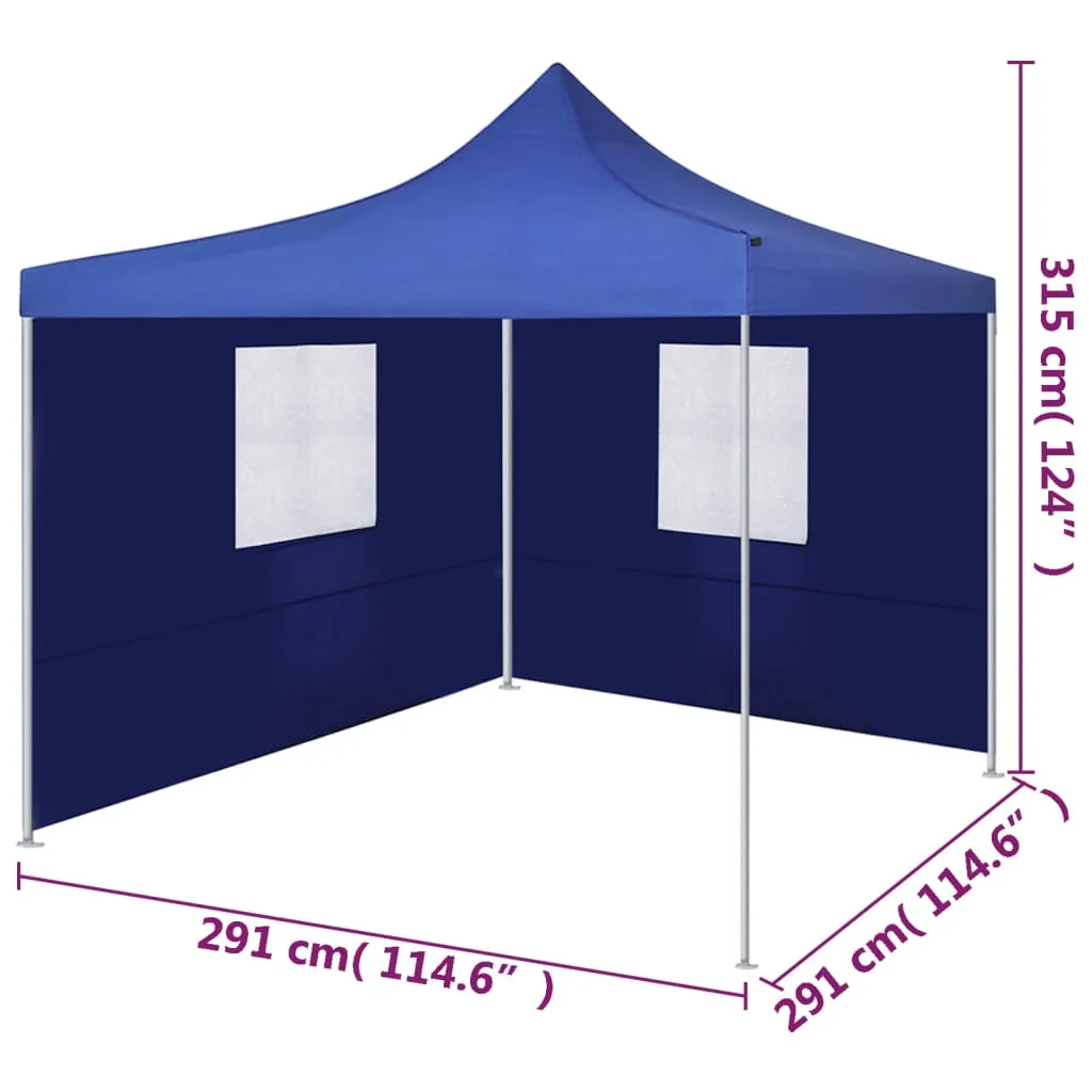 vidaXL Foldable Tent with 2 Walls 3x3 m Blue