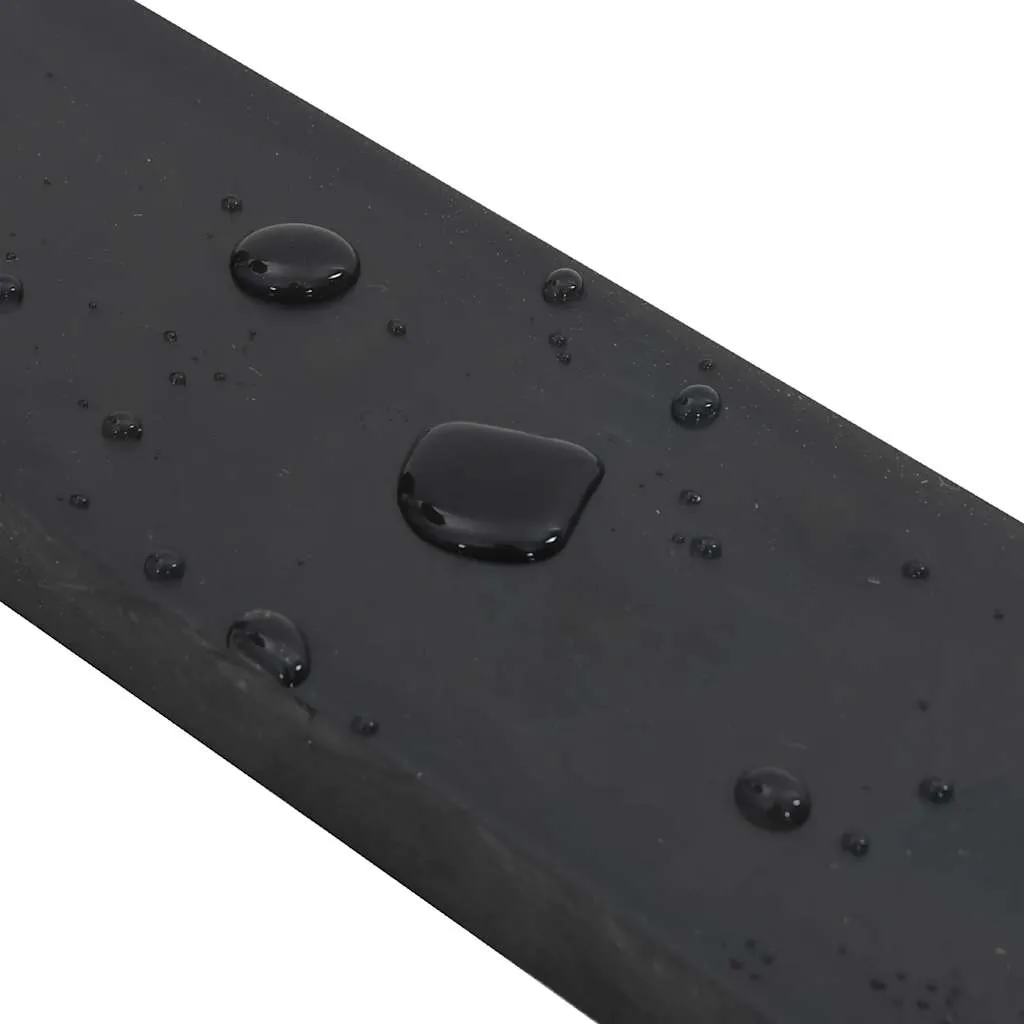 vidaXL Rubber Edge for Snow Plow Black 200x10x2 cm