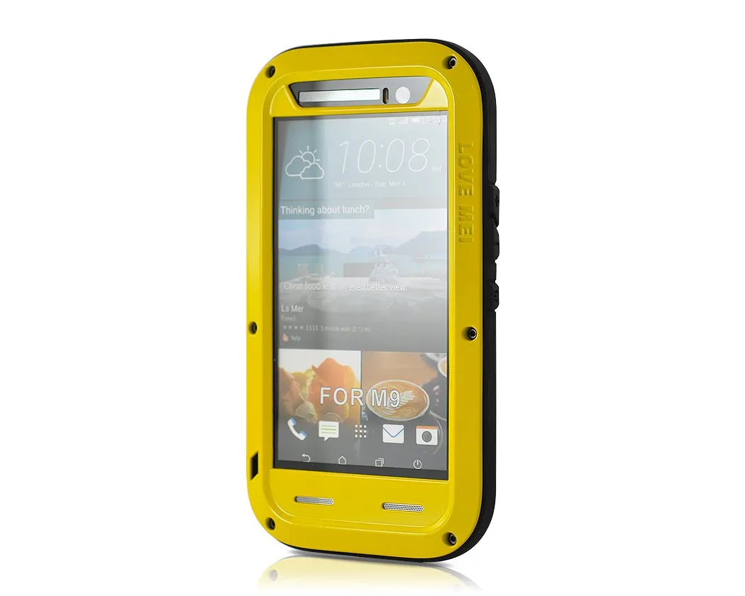 Waterproof Series HTC One M9 Metal Case - Yellow