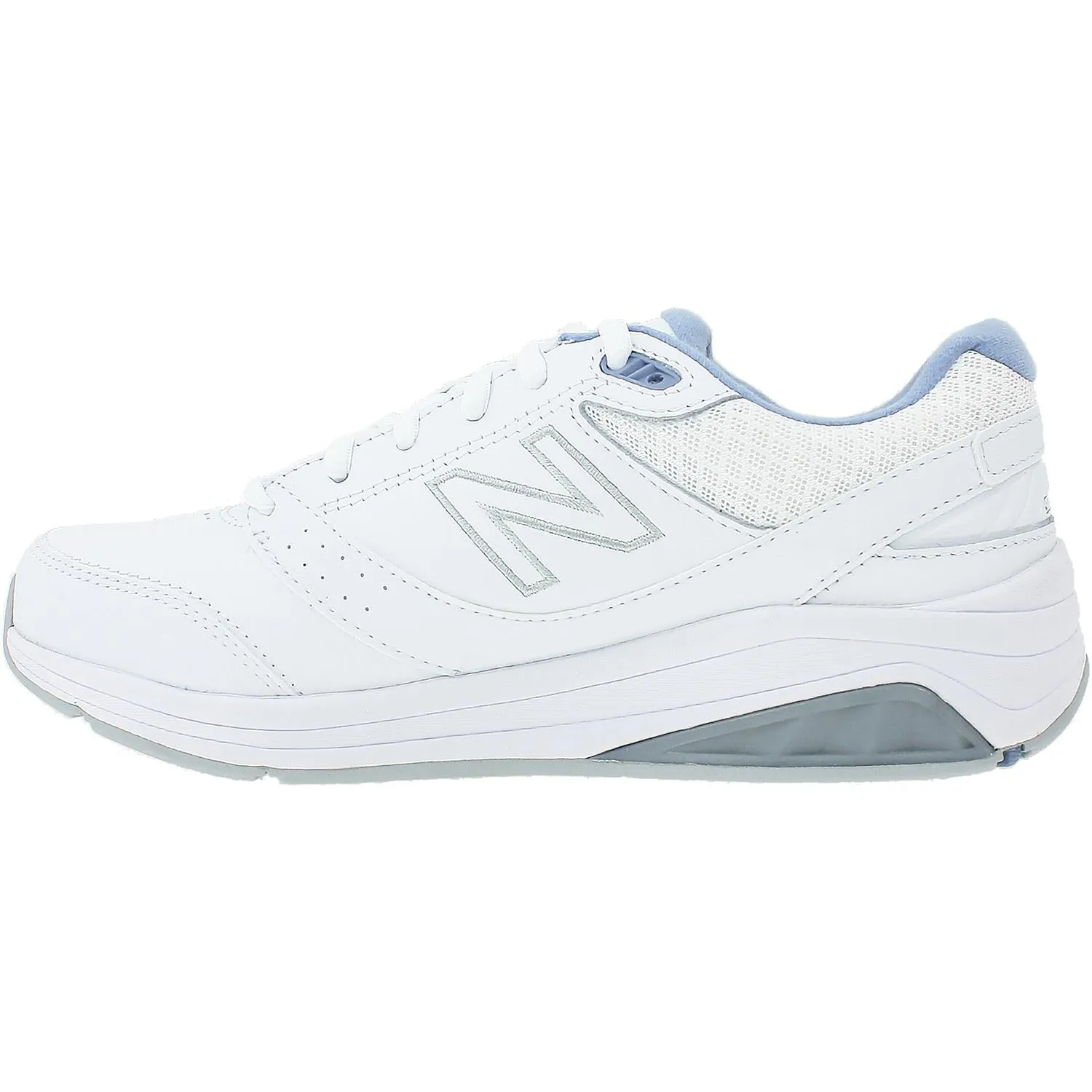 Women's New Balance WW928WB3 Walking Shoes White/Blue Leather