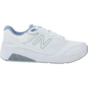 Women's New Balance WW928WB3 Walking Shoes White/Blue Leather